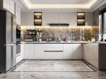 Modern Pvc Door kitchen Cucina Complete plywood Pantry Cupboard Cabinet