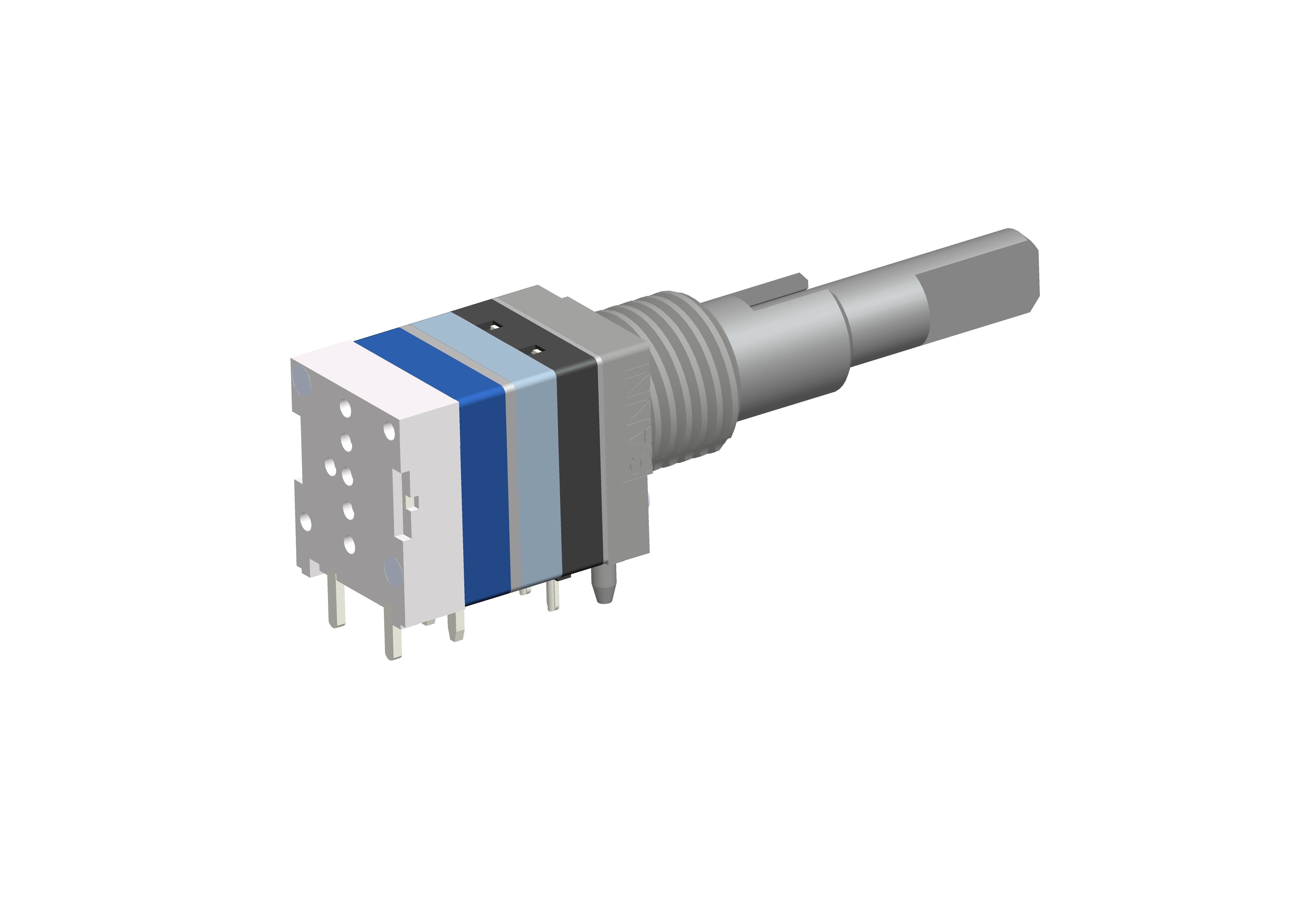 Double Shaft Integrated Absolute Rotary Encoder 20 Bit With Push Switch