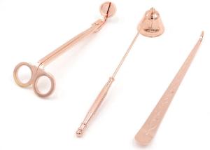 Quality Stainless Steel Candle Wick Hook / Wick Trimming Scissors Three Piece Set wholesale