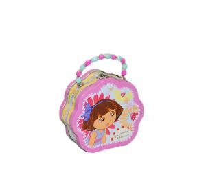 Quality Flower Shape Handle Tin Box Custom Color Printed Logo OEM Service Accepted wholesale