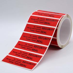 Quality Red 56um 1mil Matte Non Transfer Tamper Evident Label For VOID wholesale