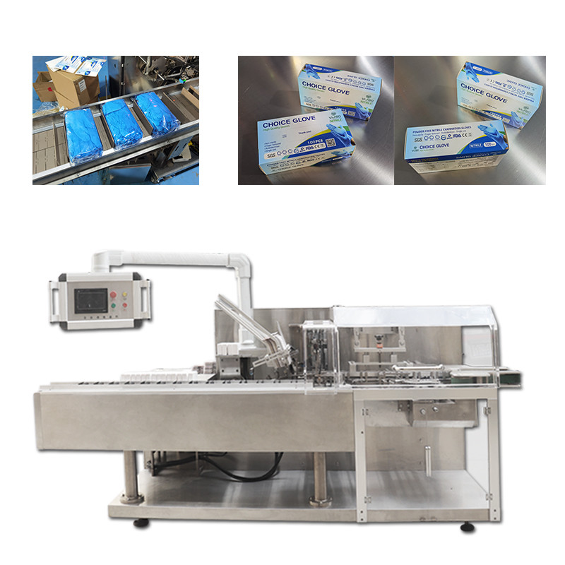 Automatic Glove Packing Cartoning Machine 1.5KW Mechanical Driven
