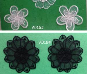 Quality Garment Accessories Embroidery Organza Applique Flower with Sequin wholesale