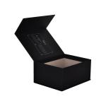 Black Magnetic Clothing Cardboard Box , Garment Shipping Box With Tissue Paper