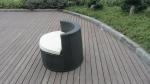Black Poly Rattan Obelisk Chair For Office / Commercial Building