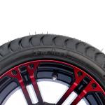 Red / Glossy Black Aluminum 12 Inch Golf Cart Wheels And Tires 215/35-12 Tyre