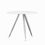 Modern Style Office Furniture Table With White Countertop And Sturdy Metal Steel