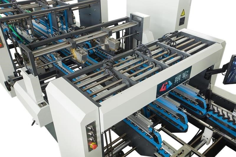 55KW Cardboard Folder Gluer Machine 420mm-1700mm Box Folder Gluer