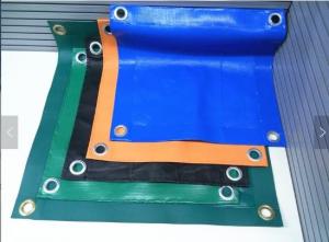 Quality Heavy Duty PVC Tarpaulin Fabric 18 * 18 / Inch With High Elongation Rate wholesale