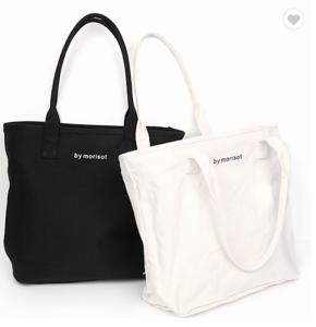 Quality Recycled 10oz 12oz White Black Canvas Tote Bag Organic Cotton for Women wholesale