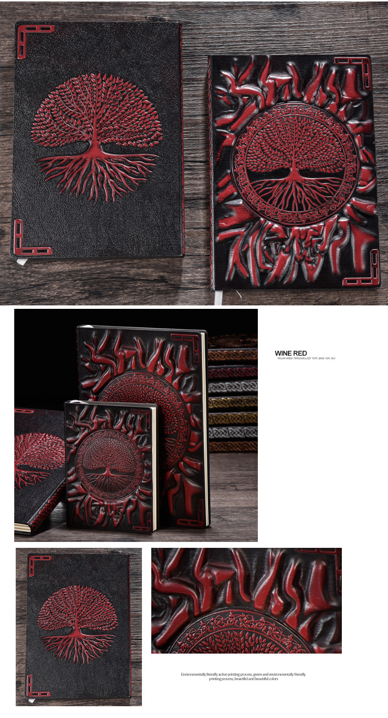 Business Notetaking Hardcover Notepad with Color PU Leather Cover and Custom Design