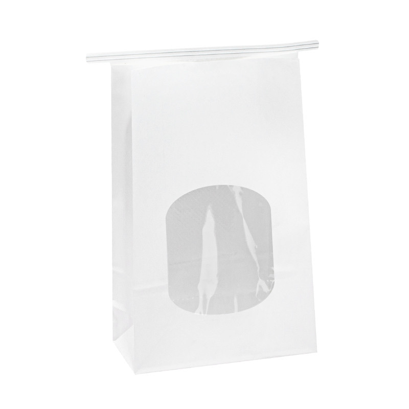 Strong Bottom Brown Paper Bread Bag Uncoated Lining With Eco Friendly Water Based Soy Ink