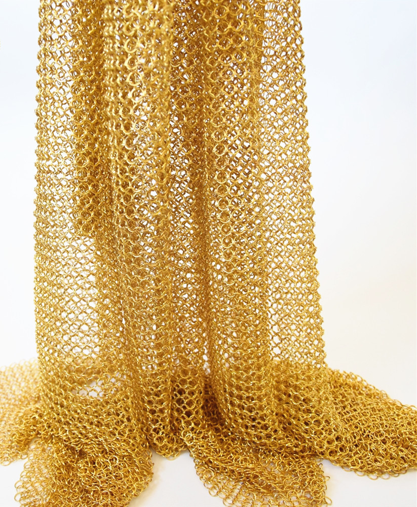 Chain Mail Weave Round Rings Metal Mesh Curtain Interior Design For Light Partitioning