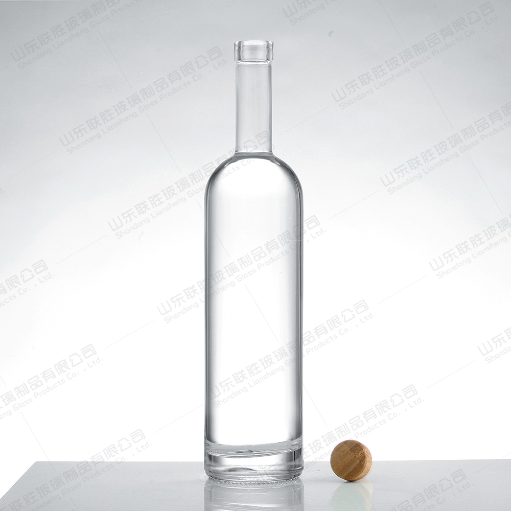 Healthy Lead-free Glass 750ml 800ml 1000ml Glass Gin Vodka Whisky Brandy Glass Bottle