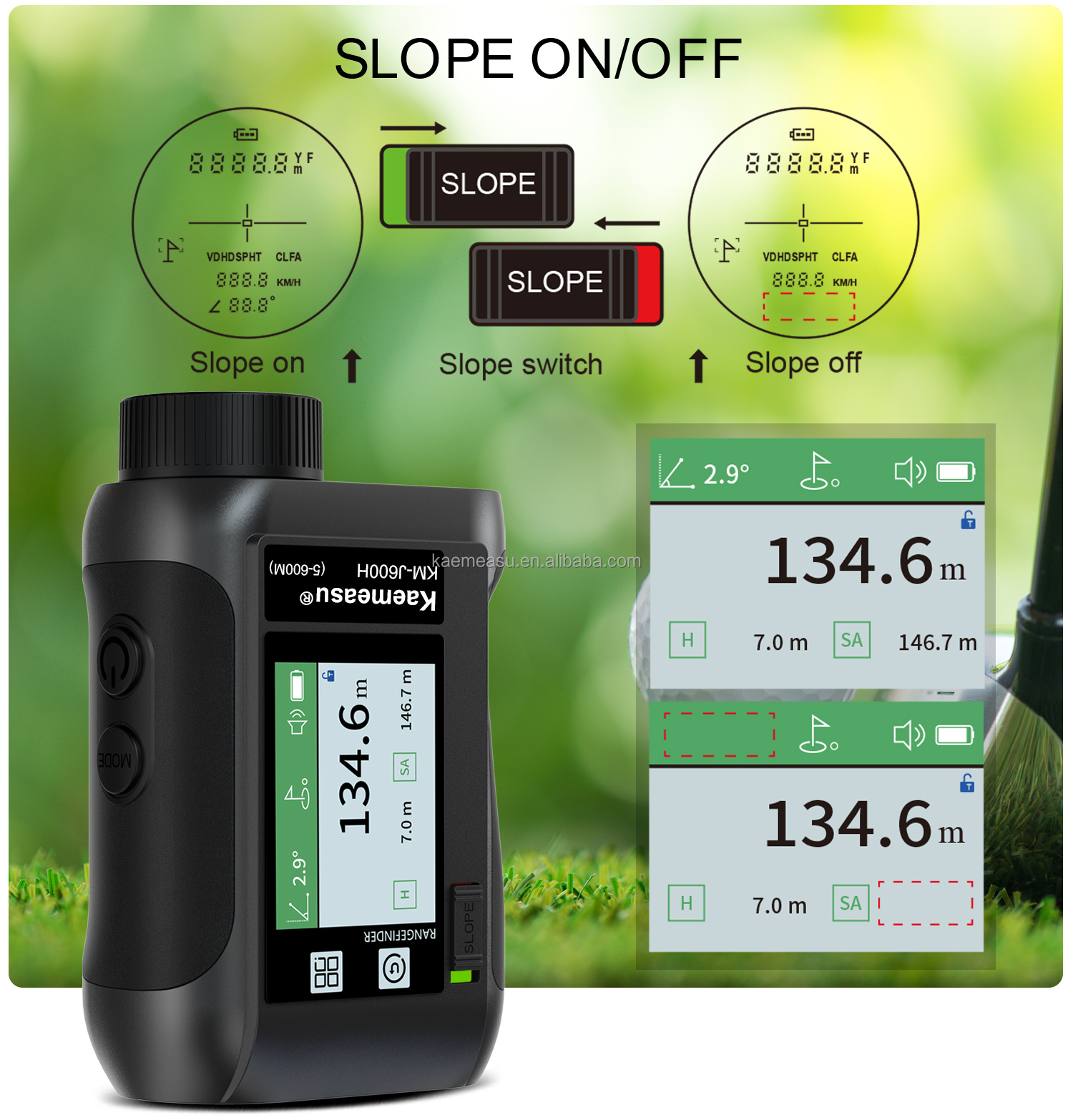 J600m Laser Rangefinder Rechargeable Fast Read Laser Distance Meter LCD Screen Memory Storage Portable Design