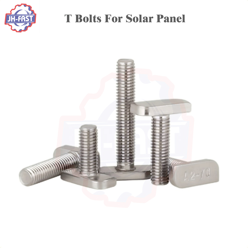 DIN Standard Custom Galvanized Zinc T-Head Bolt M6 M8 M10 M12 for Solar Panel Mounting