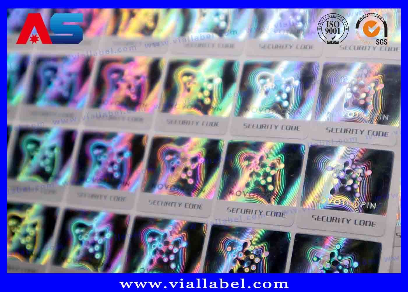 Laser Holographic Metallic Injectable Peptide 10ml Vial Boxes Packaging 25 * 25 * 60mm