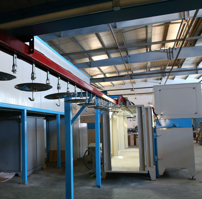 Heavy Duty Powder Coating Conveyor Systems Power Saving Low Noise