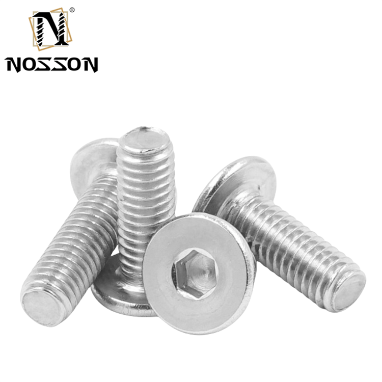 Stainless Steel M4 M5 Flat Head Allen Hex Socket Screw A2 70 with Ultra Low Profile Design and Metric Measurement System