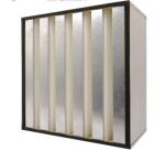 Big Airflow V Bank Air Filter Stainless Steel Galvanized Frame Box Type Hepa