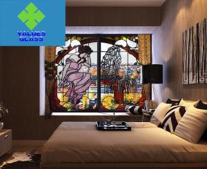 Quality Multi Colored Tiffany Style Glass , Stained Glass Window Panels 3mm Thickness wholesale