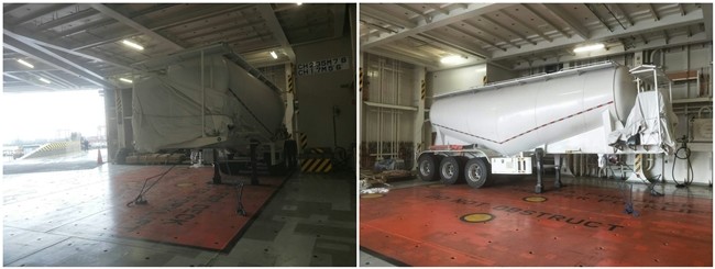 2 Axle Bulk Cement Tanker Semi Trailer 45 Cubic Meters
