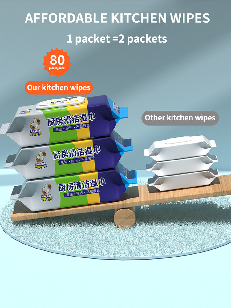 7.87x7.87 Inches Multi Surface Cleaner Wipes Home Kitchen Antibacterial Wipes OEM