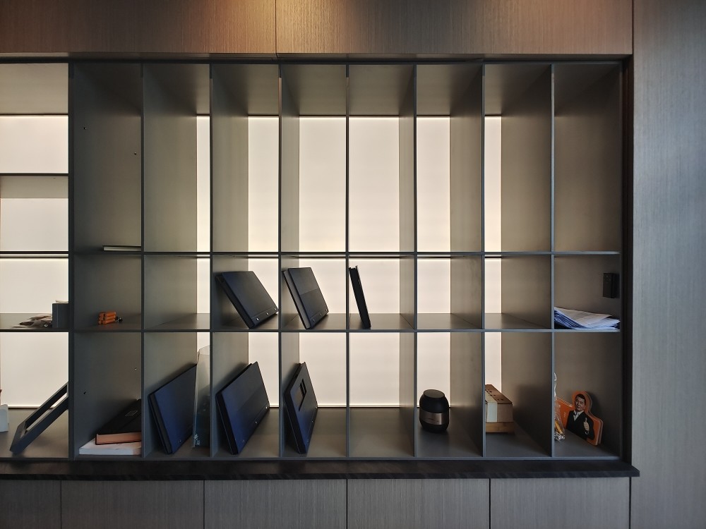 Display Cabinet Modern Design Aluminium Frame Shelf Living Room Furniture