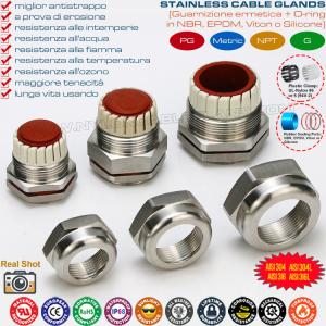 Quality Waterproof IP68 Metric Cable Glands Hermetic Connectors Stainless Steel 304/316/316L with Silicone Rubber Seals wholesale