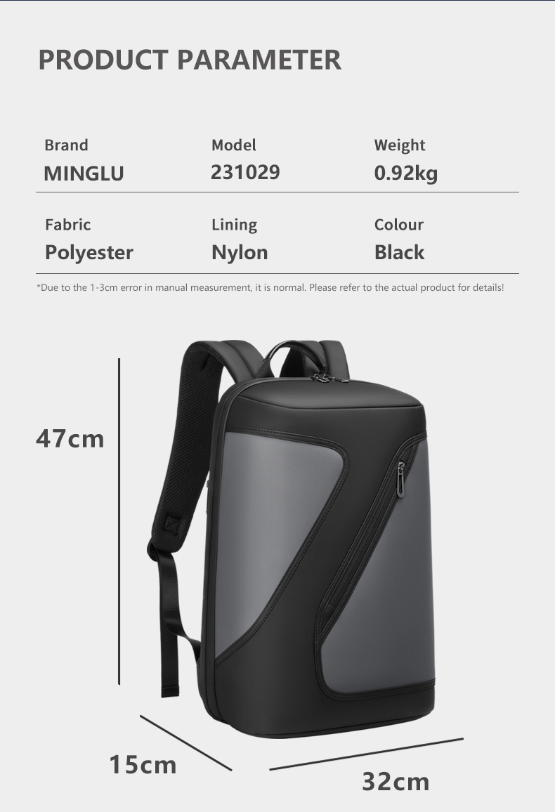 Customization Travel Men'S Waterproof Business Backpack 20-35 Litre