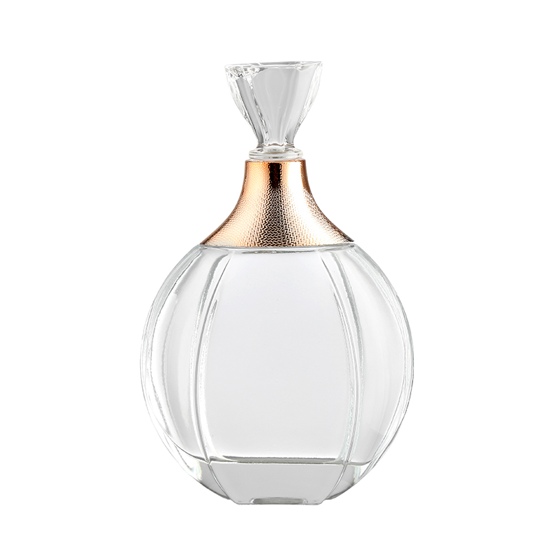 750ml Glass Bottle for Wine Drinking in Clear Design