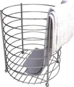 Quality PULV Hotel Laundry Basket Round Towel Basket Stainless Steel wholesale