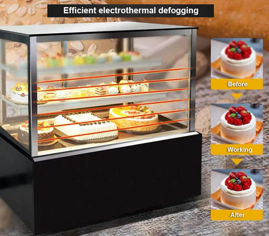 Mini Customized Glass Door Display Chiller Refrigerator Cabinet Cake Showcase Hcs-08f
