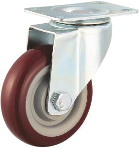 Quality PVC Wheelchair Material Trolley Wheel All Size Caster Wheel 32mm Thickness with Brake wholesale