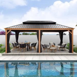 Quality Motorized Louvered Pergola Hardtop Gazebo Aluminum Louvered Pergola wholesale