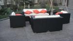 Customized color PE rattan outdoor sofa set wicker furniture
