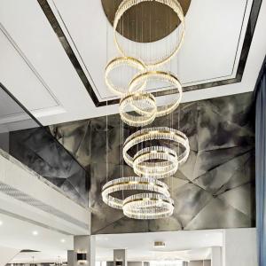 Quality Gold Metal Large Modern Circular Chandelier wholesale