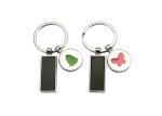 Promotion Custom Logo Metal Keychain Holder Cute Pendant Rectangle Body