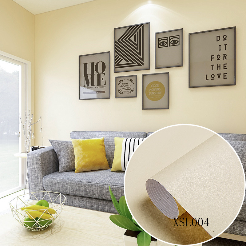 60cm/122cm Width Plain Color Cement Embossed Self Adhesive PVC Wallpaper for Interior Decoration Renovation Waterproof