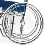 Chormed Steel Frame Standard Folding Steel Wheelchair 24 Inch Rear Wheels