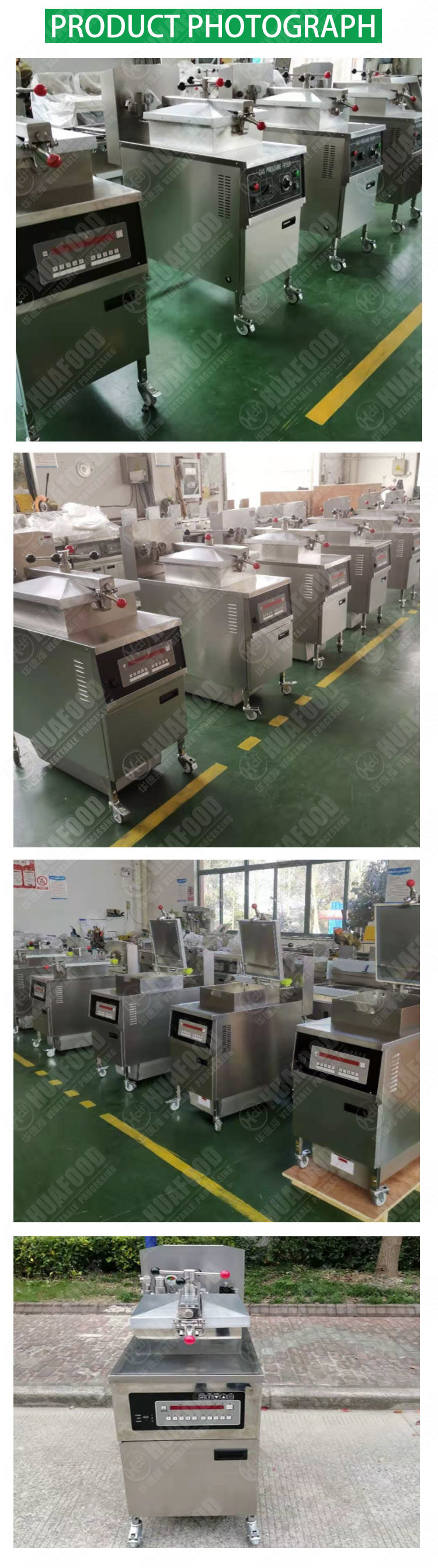 High Pressure Commercial Chicken Deep Fryer Electric Deep Fryer Machine