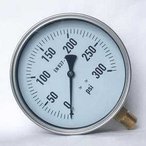 Quality 150mm Pneumatic Pressure Gauge 300 Psi Bayonet Ring Bottom Mount Pressure Gauge wholesale