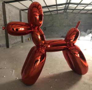 Quality Stainless Steel Balloon Dog Statue Jeff Koons Modern Red mirror polished Garden Ornaments wholesale