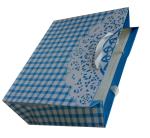 Square Customized Paper Promotional Carrier Bag 230gsm matte coated ribbon