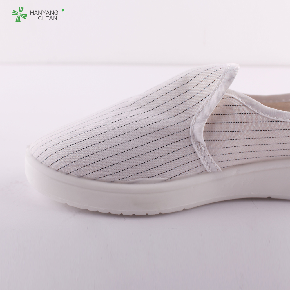 PU Canvas Blue Cleanroom Footwear Shoes With Anti Static Textile Lining