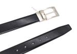 Customized Mens Black Dress Belt With Zinc Alloy Buckle Classic Style