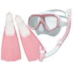 Underwater Diving Mask Snorkel Fins Swimming Flipper Tempered Glass
