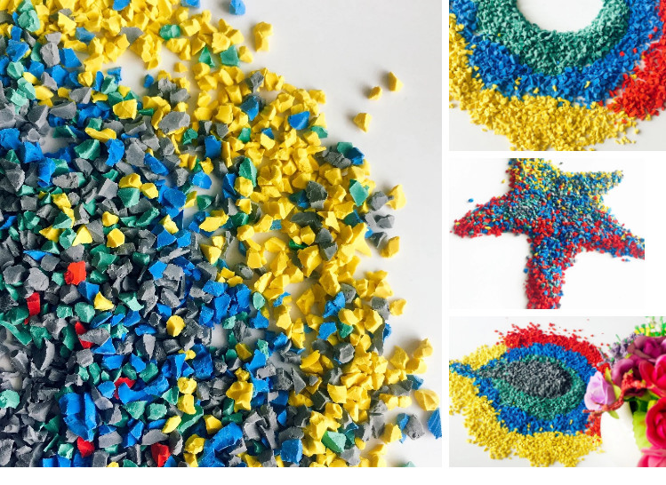 Plastic EPDM Granules Eco Friendly For Outdoor Safety Kids Playground Surfacing
