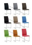 Polyurethane PU Dining Chairs , Upholstered Dining Room Chairs Stainess Steel