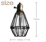 Classic Black Nordic Industrial Lampshade Cover Guard Birdcage Vintage Pendant